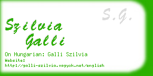szilvia galli business card
